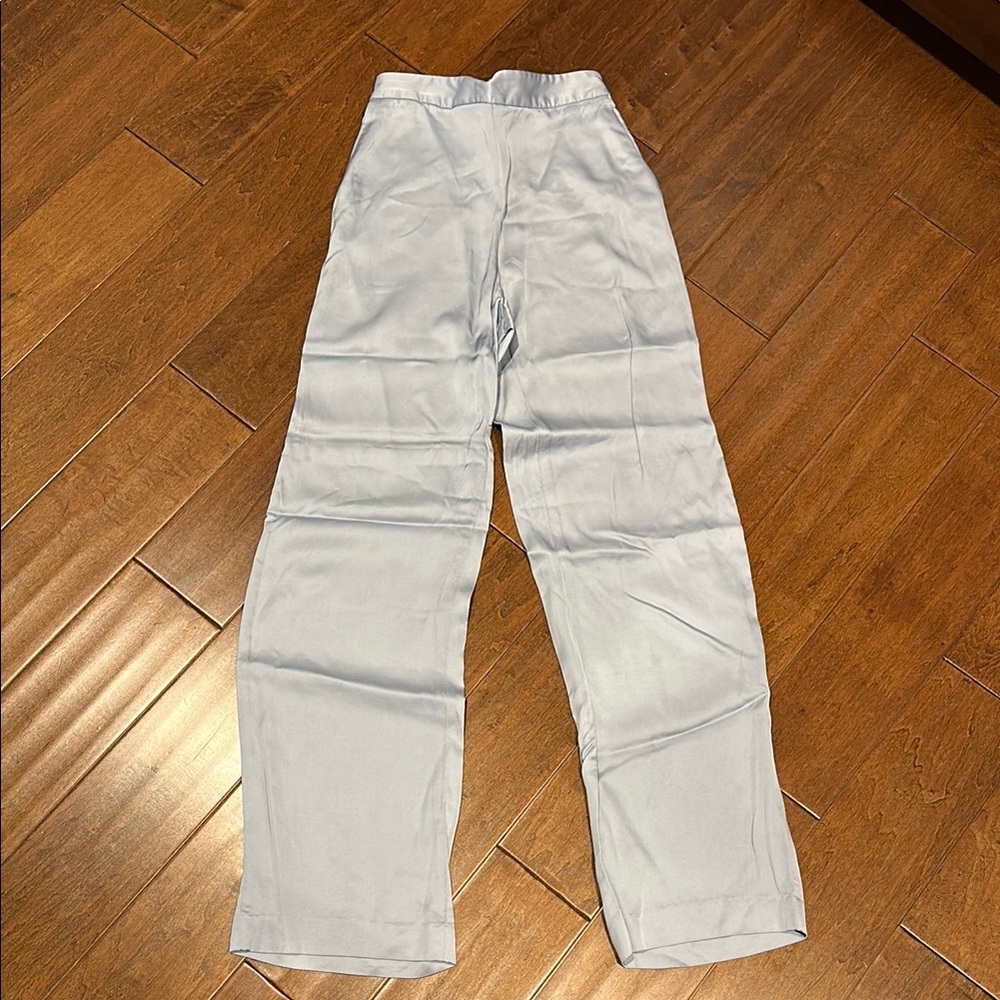 Zara Gray Dress Pants Elegant Cotton Blend